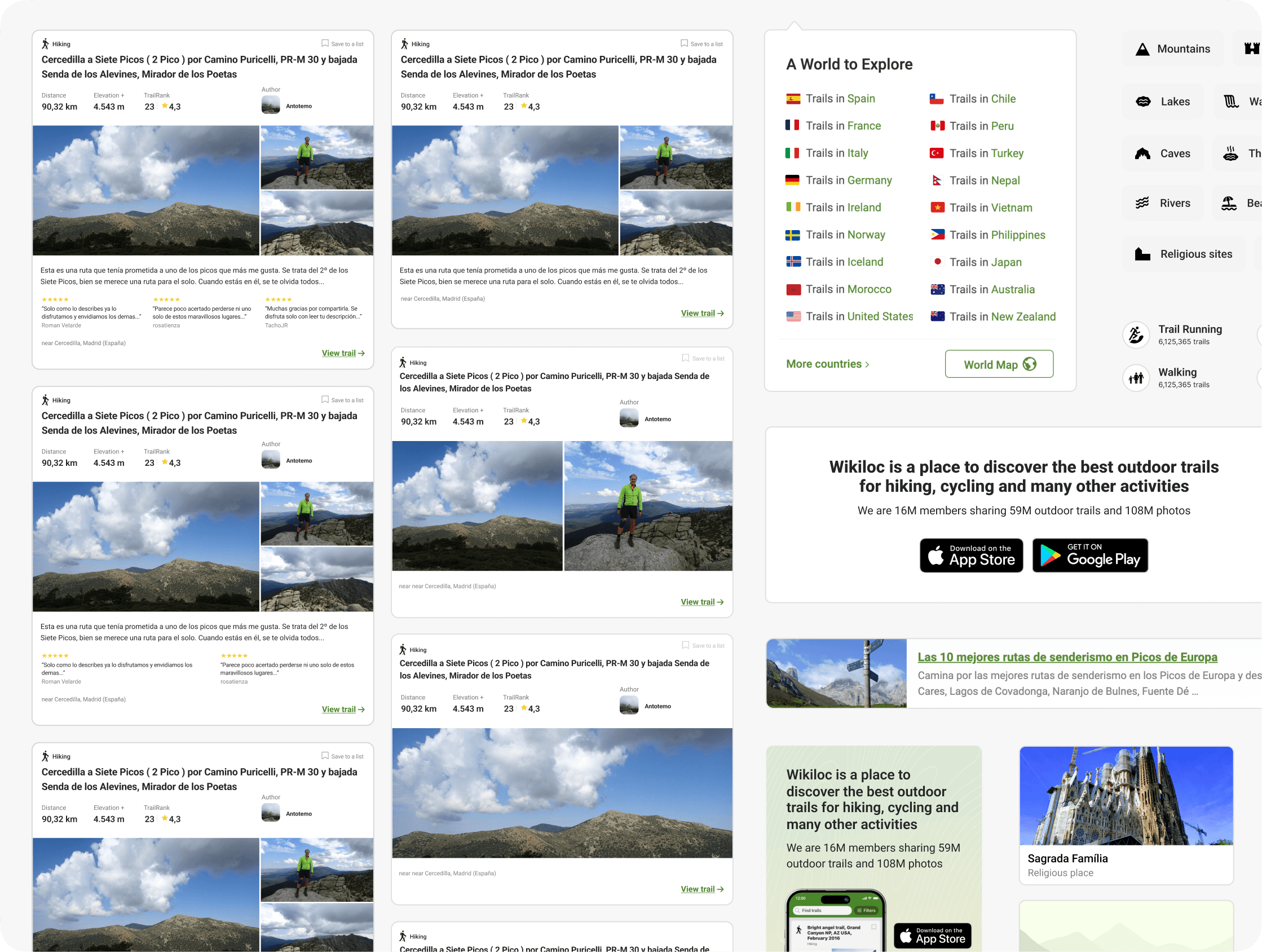 Updated design system components used across the new exploration and landing pages